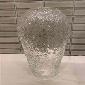 Pottery Barn Elegant Clear Glass Vase